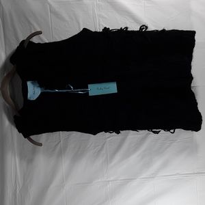 NWT RUBY ROSE BLACK hooded knit vest, SZ L